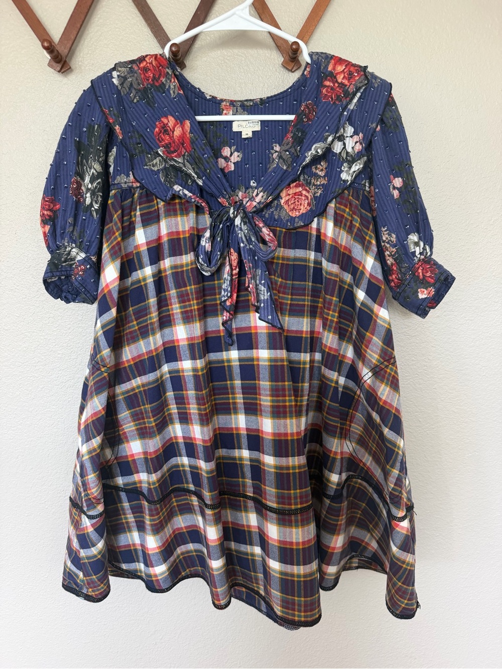Pilcro Plaid and Floral Tunic
